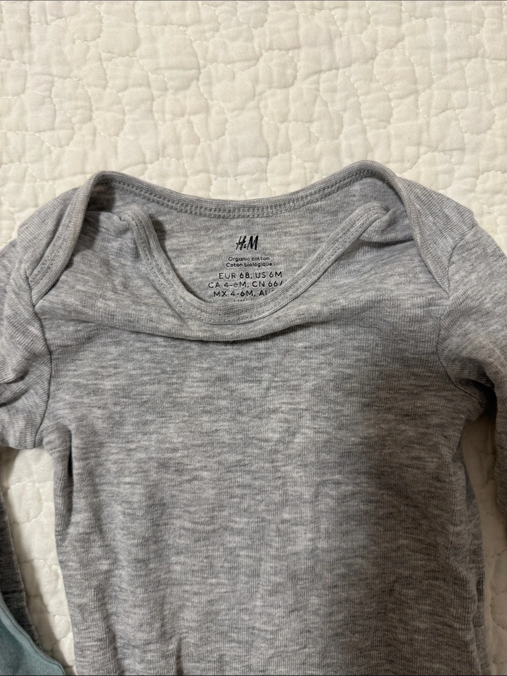 H&M Long-Sleeve Baby Bodysuit Set - Blue-Green & Gray